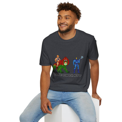 He-Man Retro Graphic Tee, Unisex Softstyle Shirt for Fans, Vintage Cartoon Apparel, Gift for Geeks, Nostalgic T-Shirt