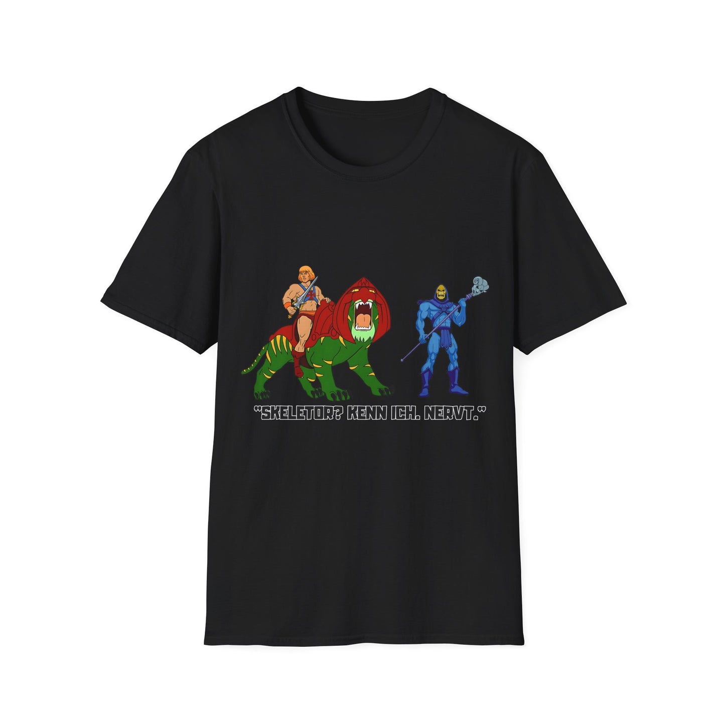 He-Man Retro Graphic Tee, Unisex Softstyle Shirt for Fans, Vintage Cartoon Apparel, Gift for Geeks, Nostalgic T-Shirt