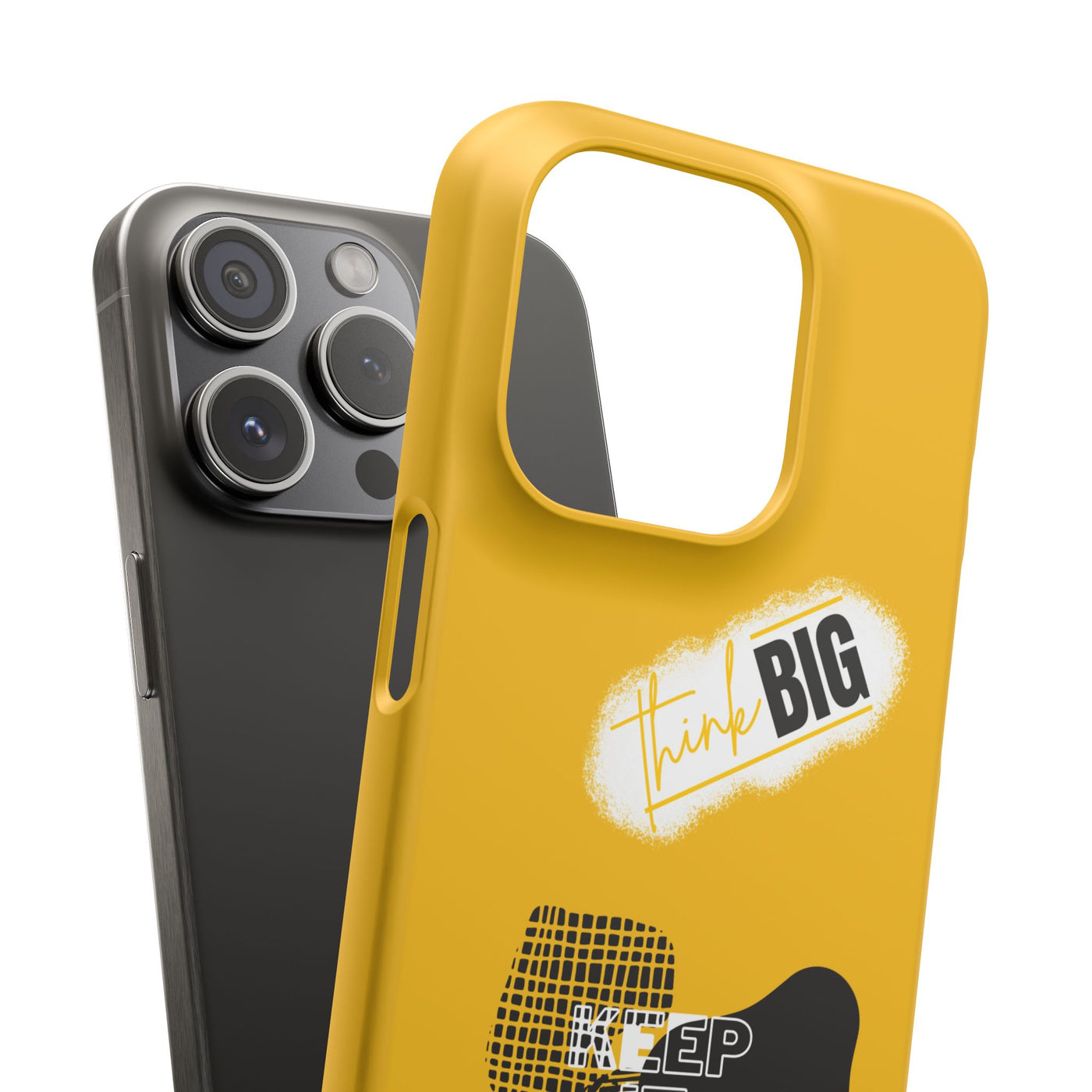 Handyhülle gelbe - Yellow Snap Case - 'Think BIG' for Motivated Individuals