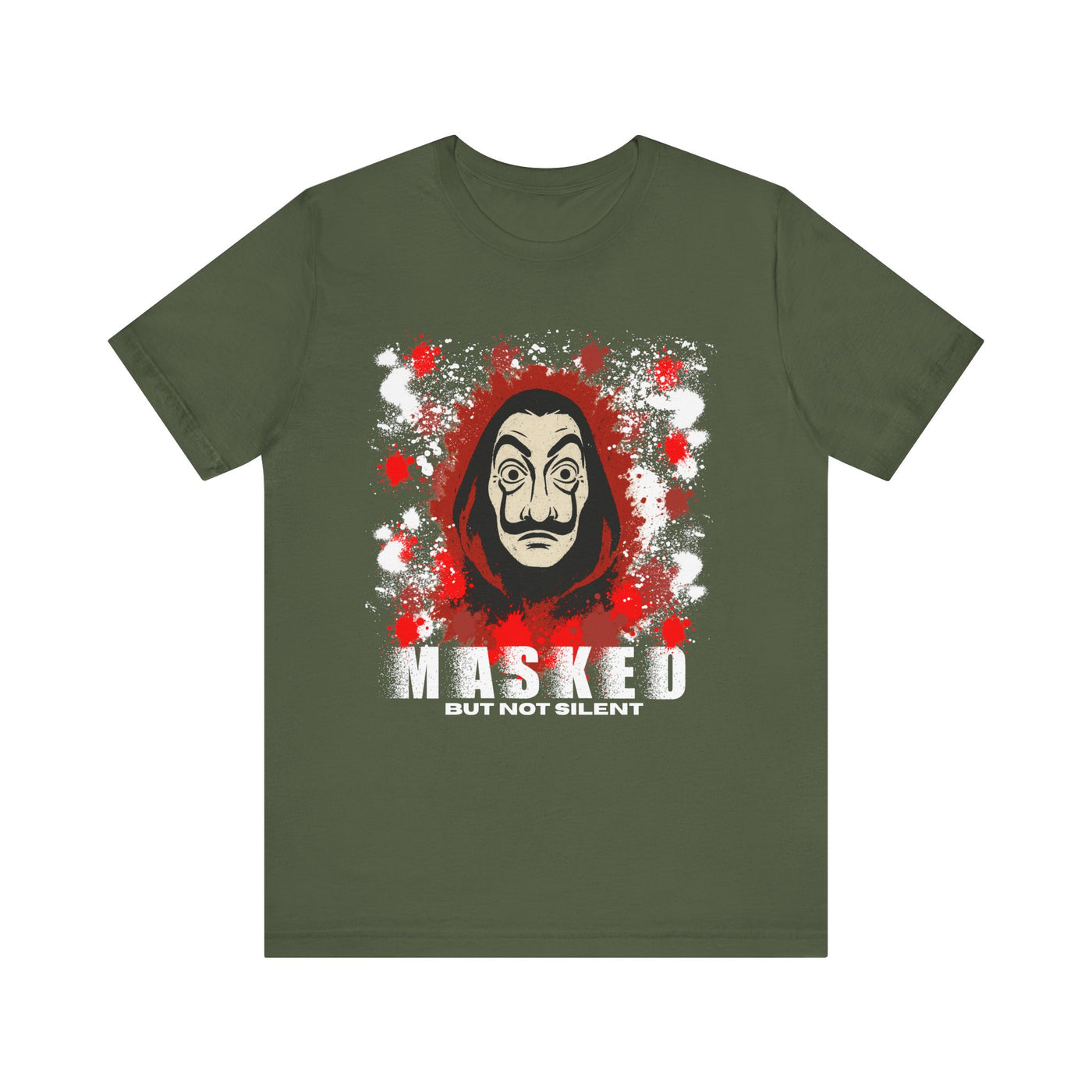 Unisex Short Sleeve Tee - Money Heist Masked but not silent
