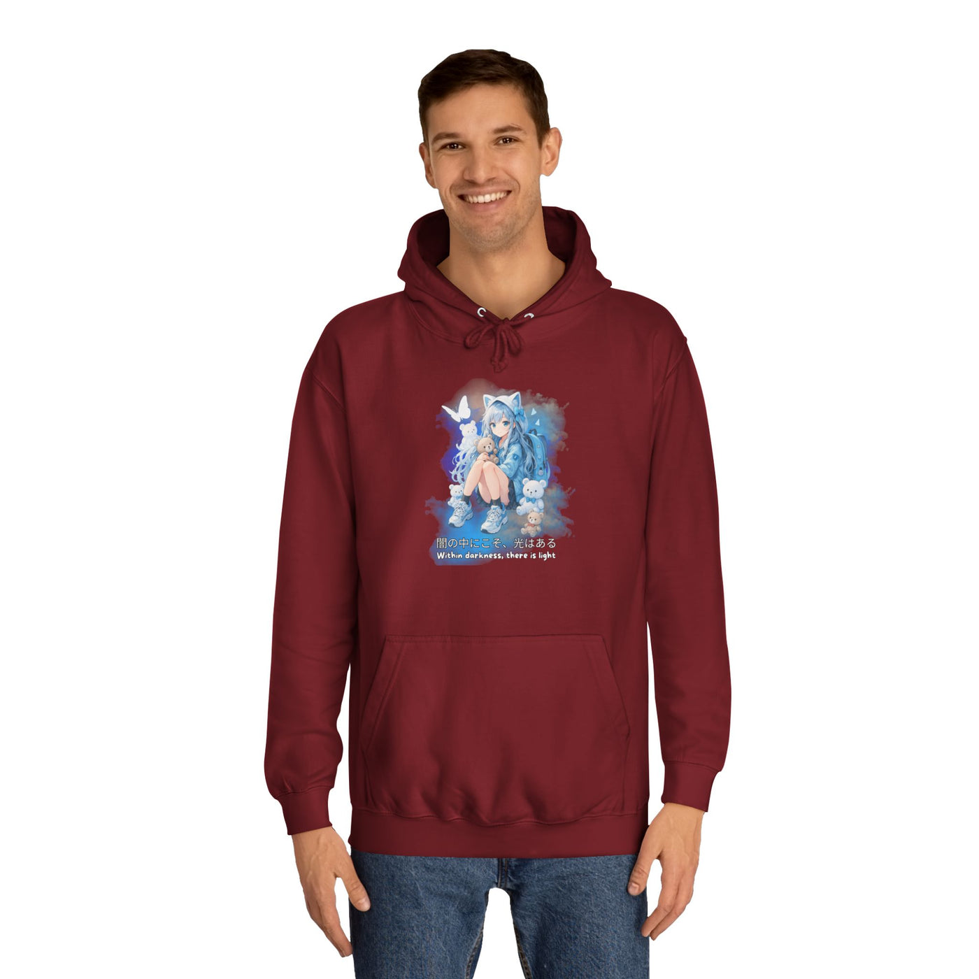 Hoodie, Anime Sweatshirt "Within darkness there is a light"