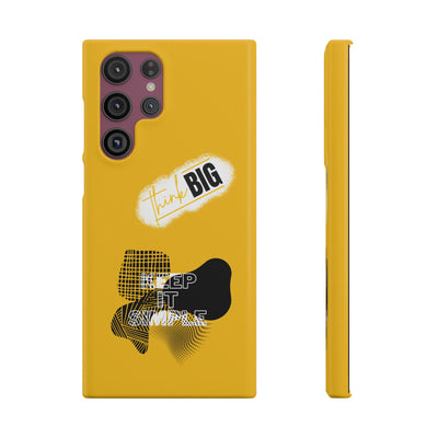 Handyhülle gelbe - Yellow Snap Case - 'Think BIG' for Motivated Individuals