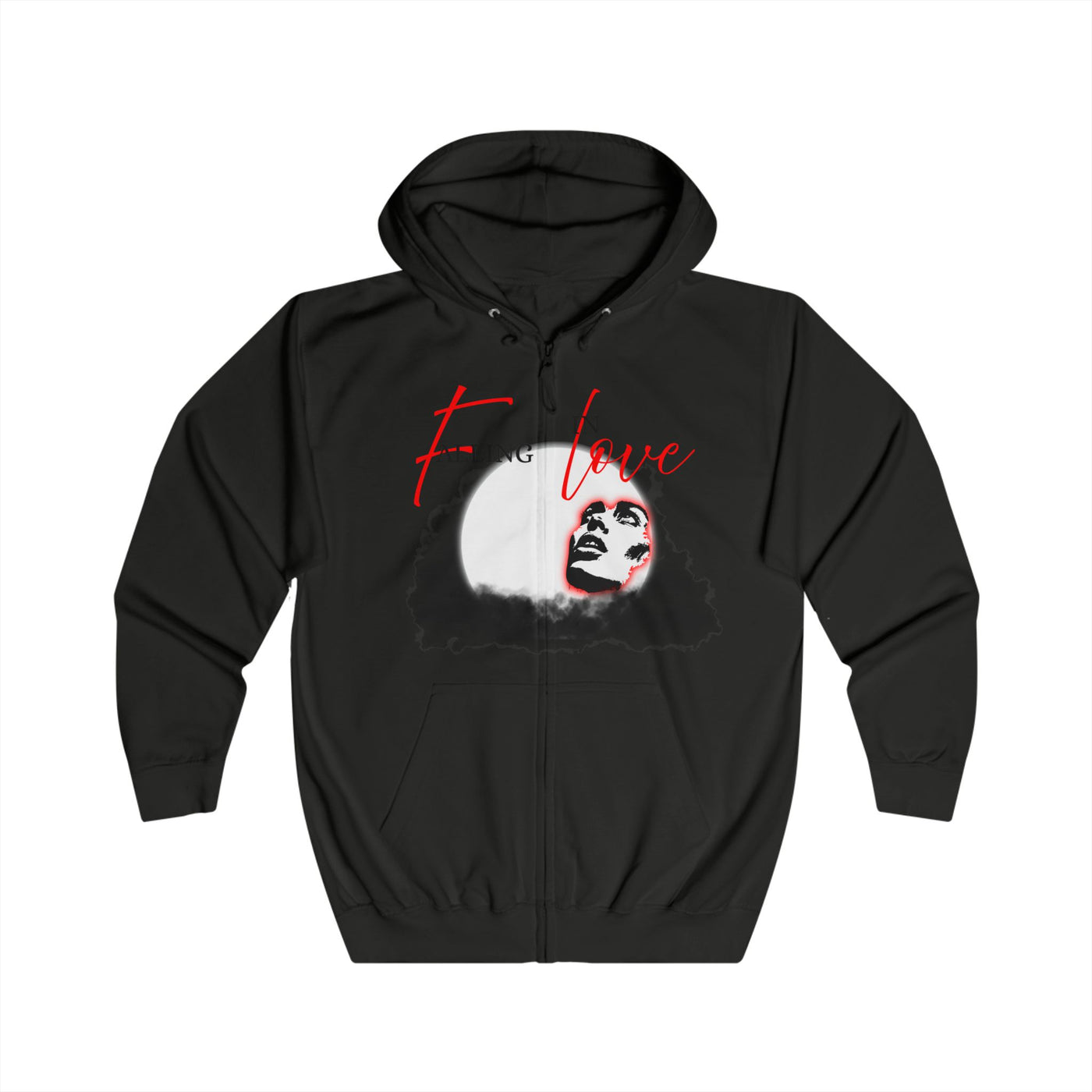 Falling in Love Hoodie, Inspirational Zip-Up, Unisex Sweatshirt