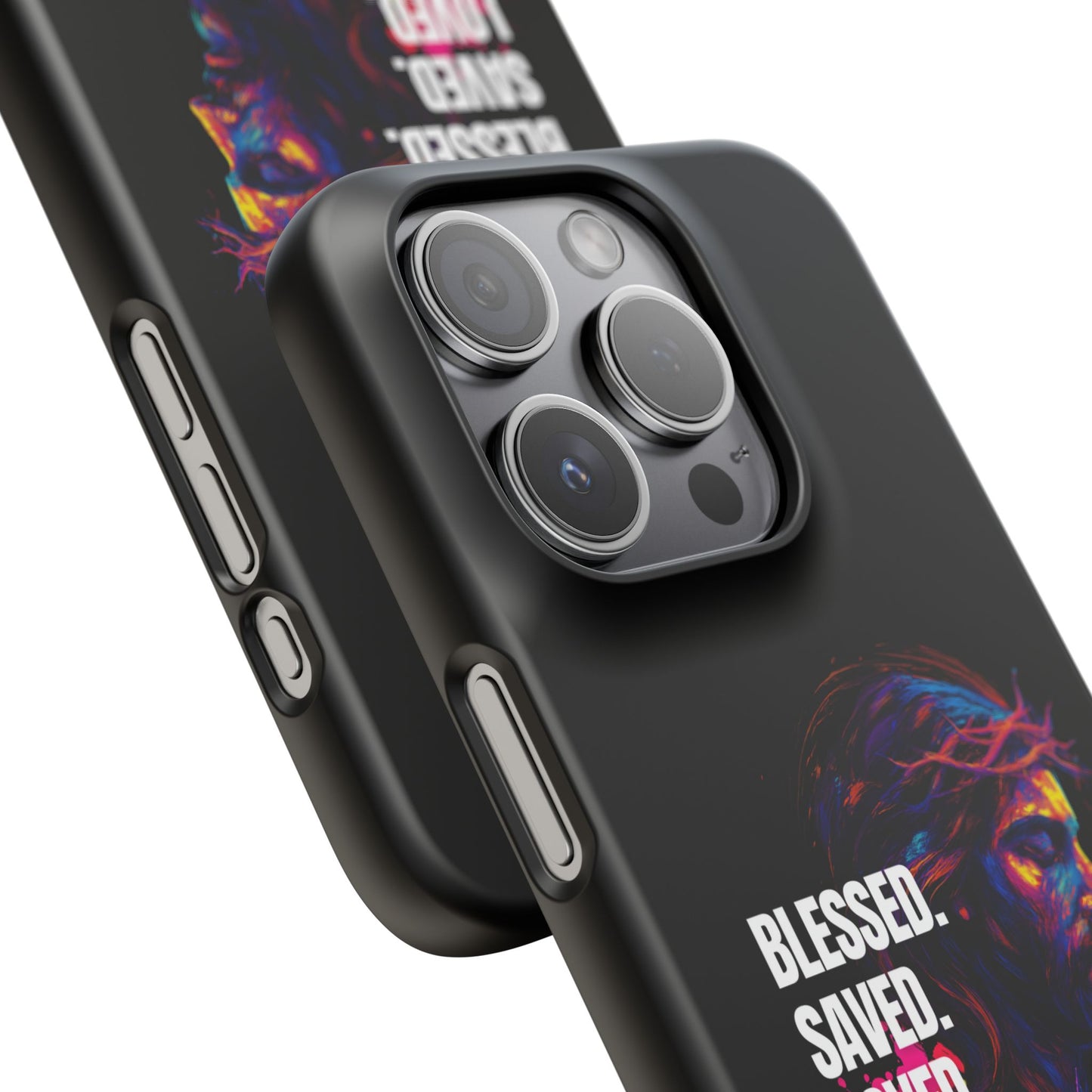 Blessed Saved Loved -  Snap Case Handyhülle - Jesus