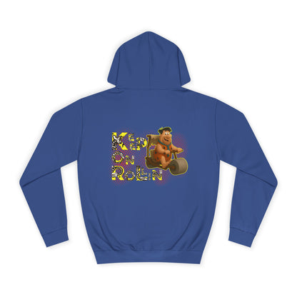 'Keep On Rollin' Design Unisex College Hoodie Flintstones Feuerstein