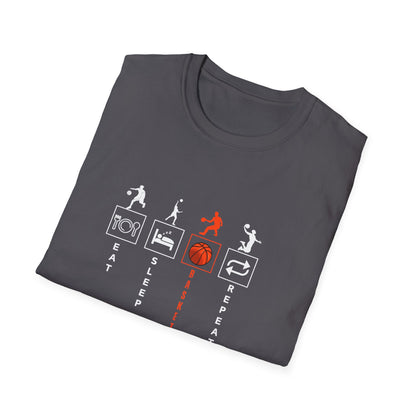 Basketball Life Unisex T-Shirt - Eat, Sleep, Basketball, Repeat