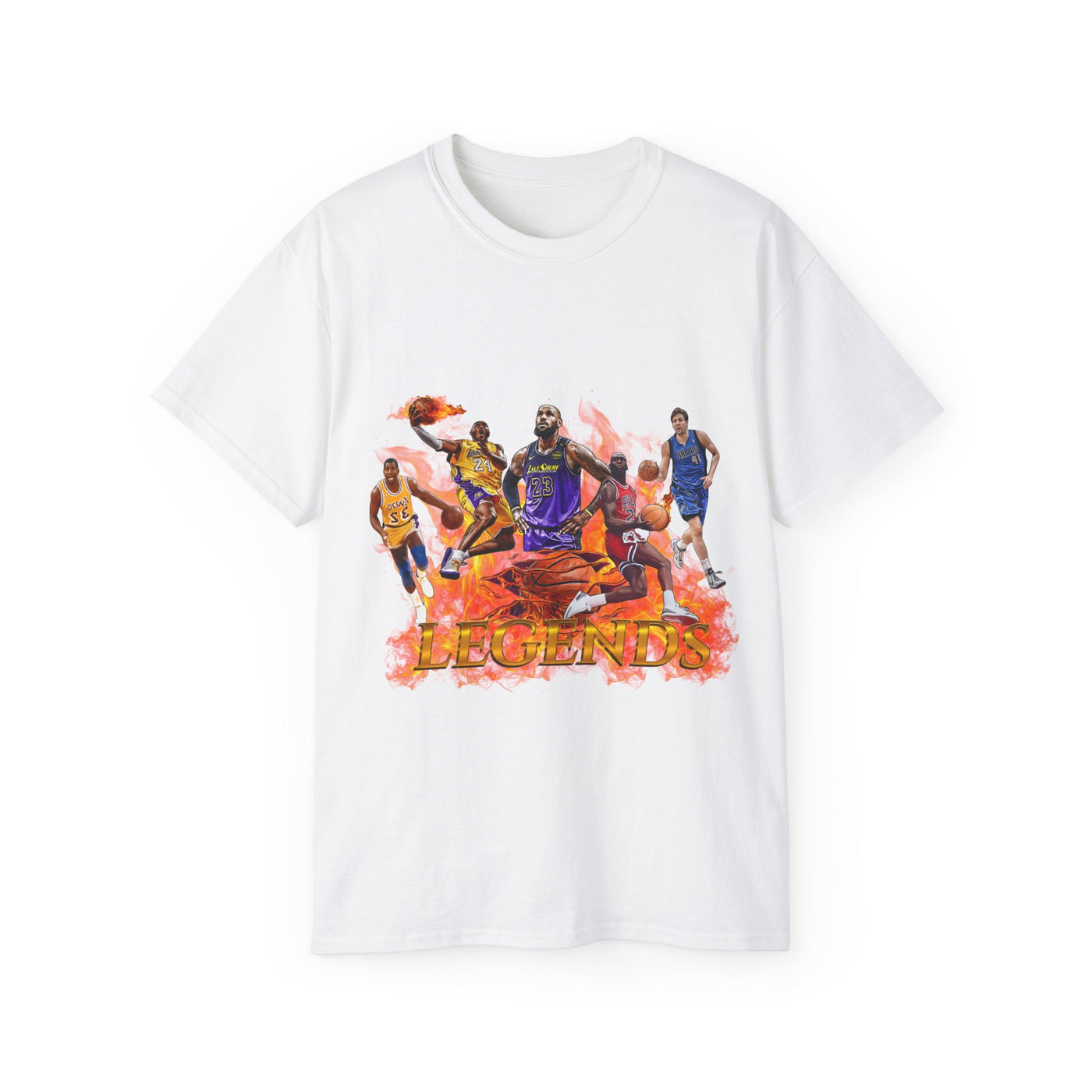 Basketball Legends, Cool Sports Shirt, Unisex Cotton T-Shirt