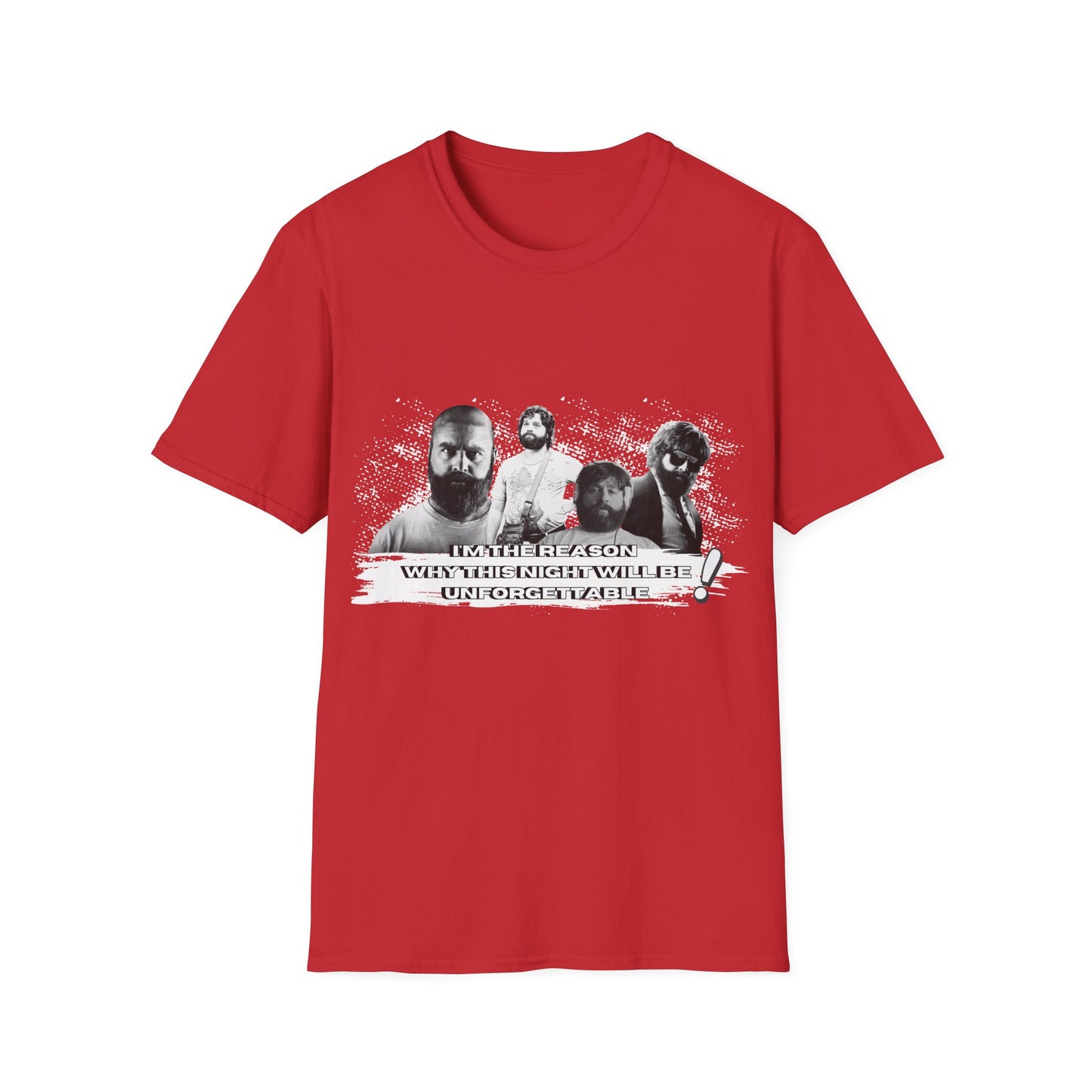I am the reason why this night...Retro Graphic Unisex Softstyle T-Shirt - Hangover Alan