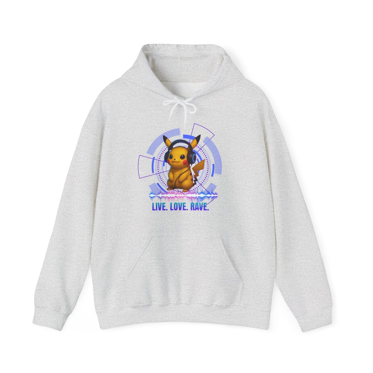 Rave Hoddie, Live Love Rave - Techno - Pokemon
