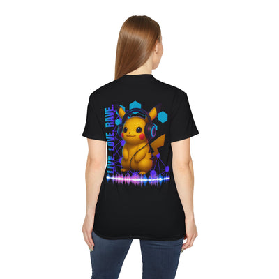 Rave T-Shirt, Fun Music Shirt, Live Love Rave - Techno - Pokemon