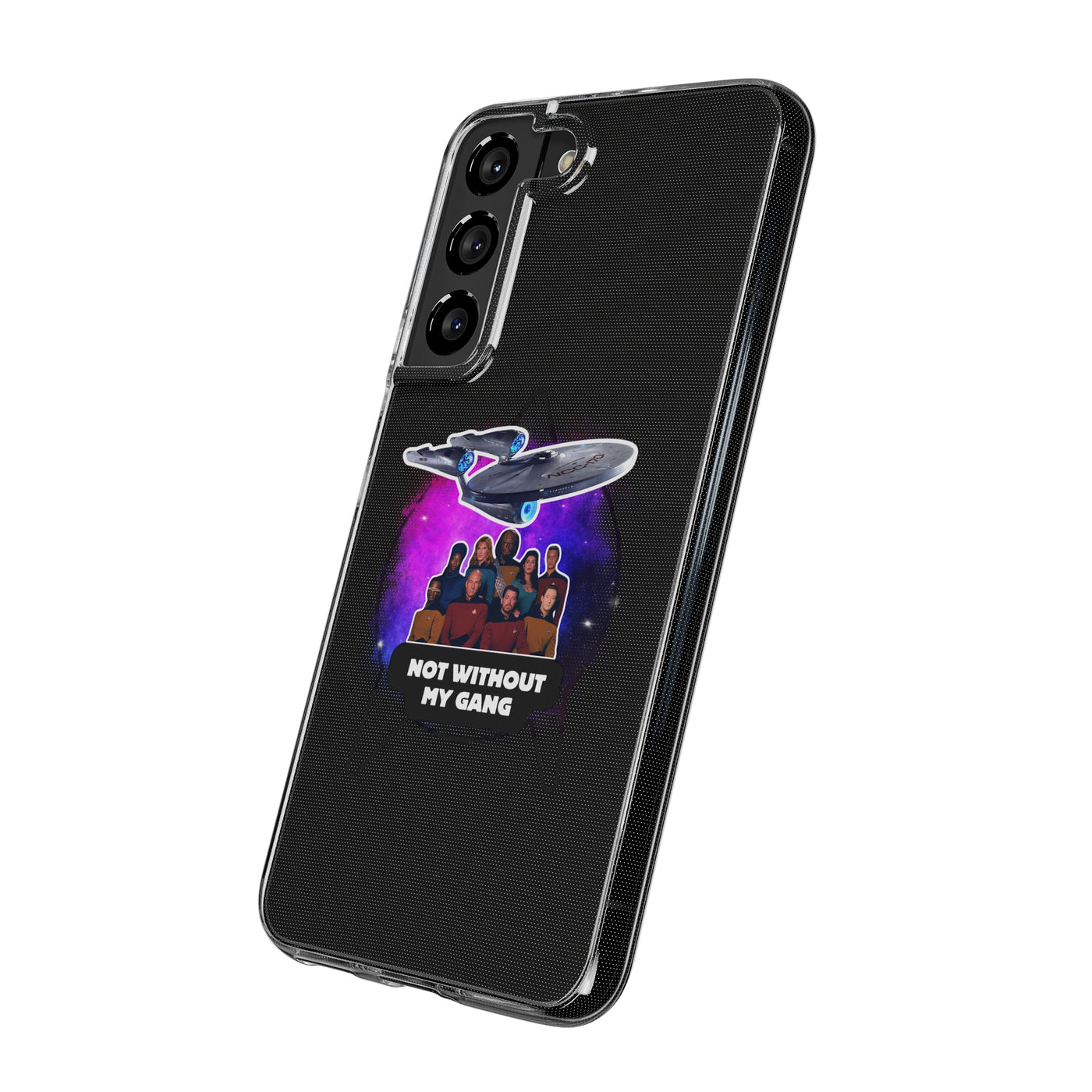 Galaxy-Inspired Soft Phone Case - Not Without My Gang, Star Trek Lovers Handyhülle