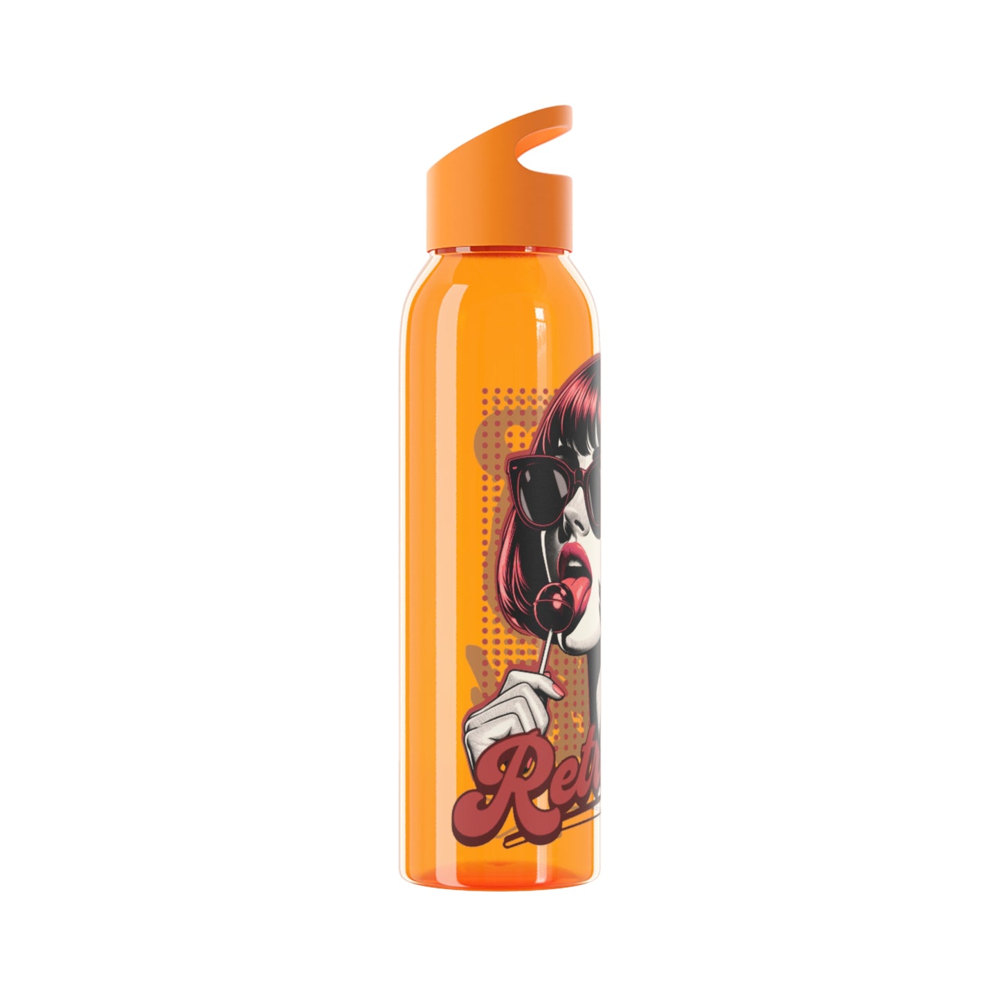 Retro Girl Stainless Steel Water Bottle, Sport Hydration, Wasserflasche