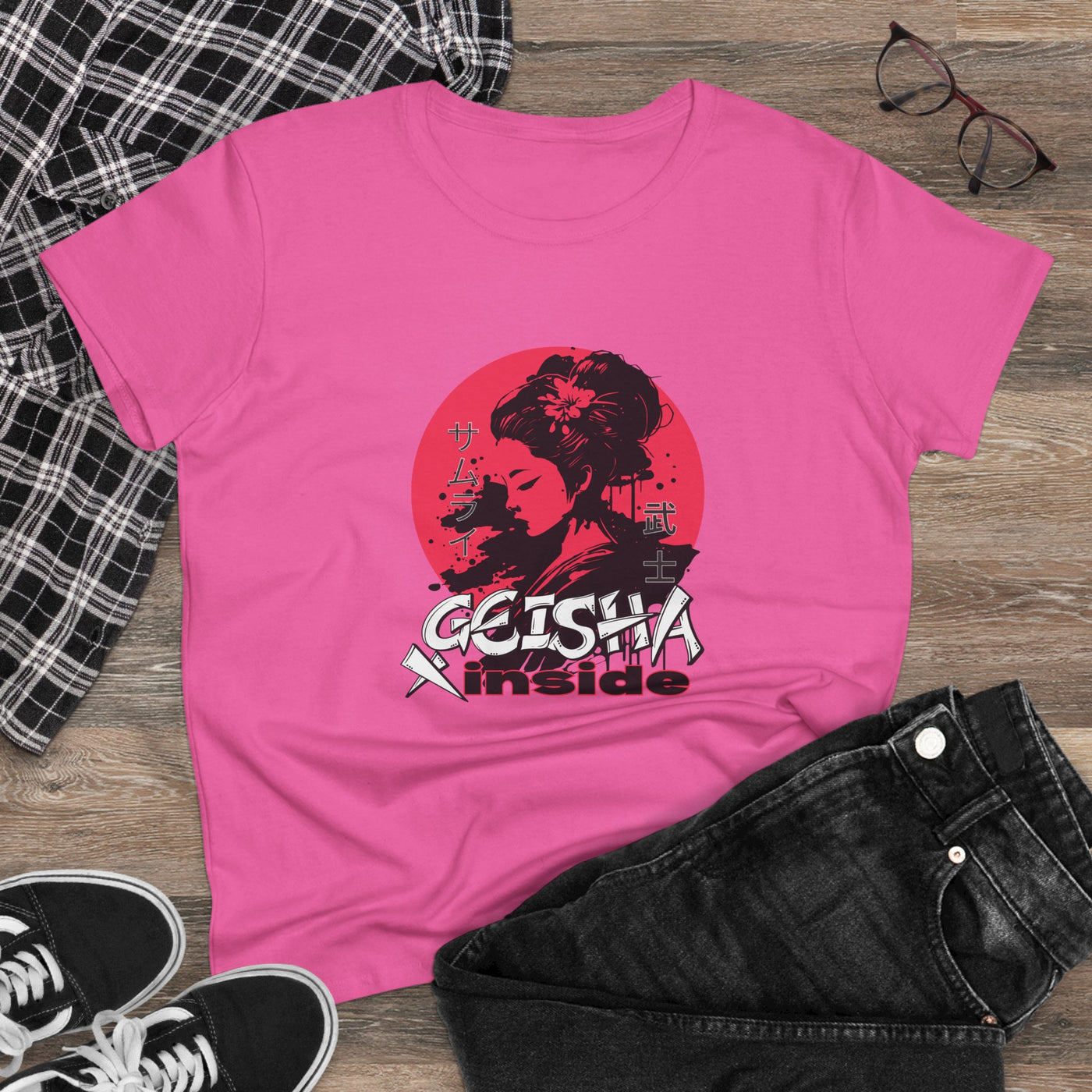 "Geisha Inside"Fleece Shirt, Cozy