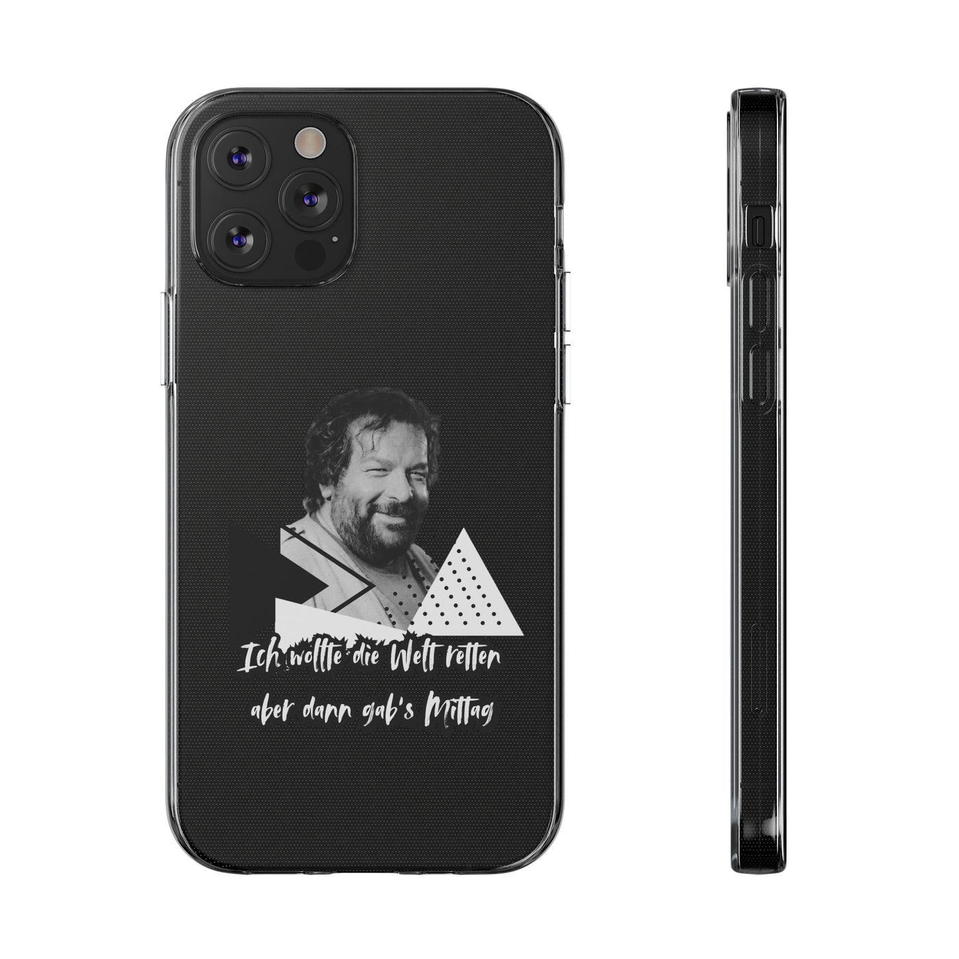 Handyhülle Unique Phone Cover, Ich wollte die Welt retten, dann gabs Mittag