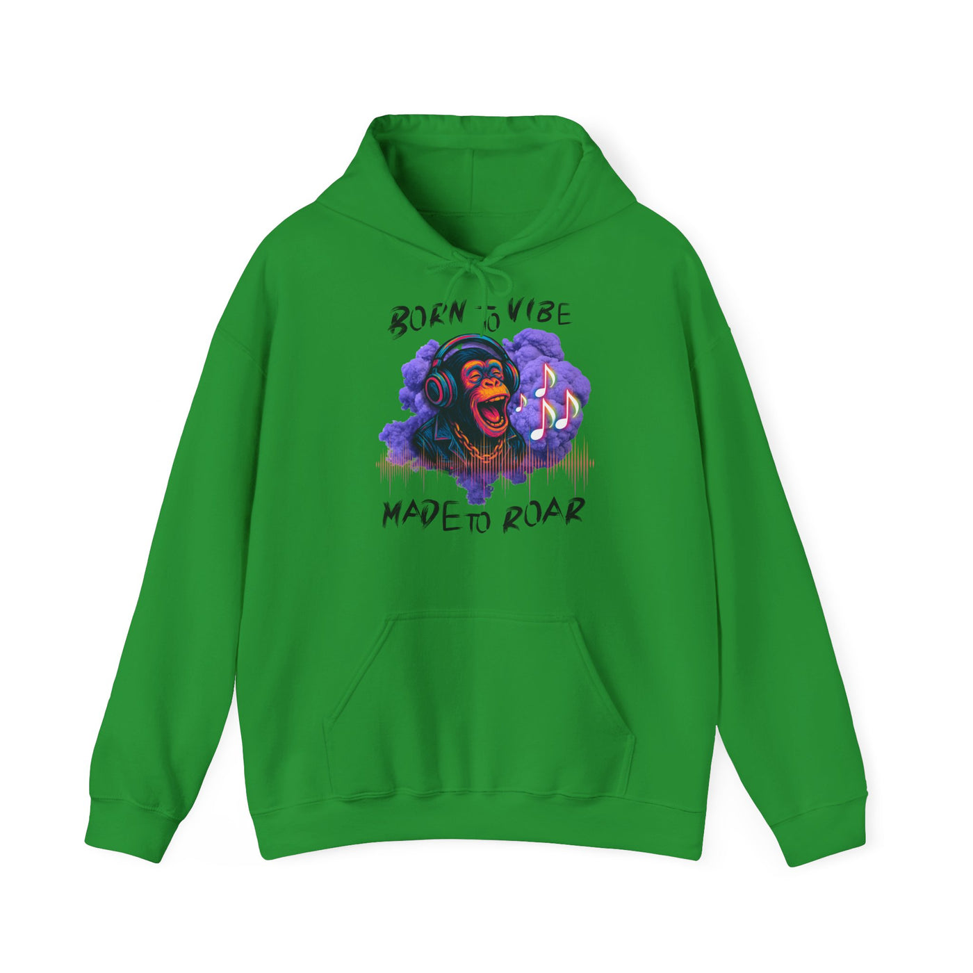 Born to Vibe Unisex Heavy Blend™ Hooded Sweatshirt - Made to Roar Monkey - Monkey 