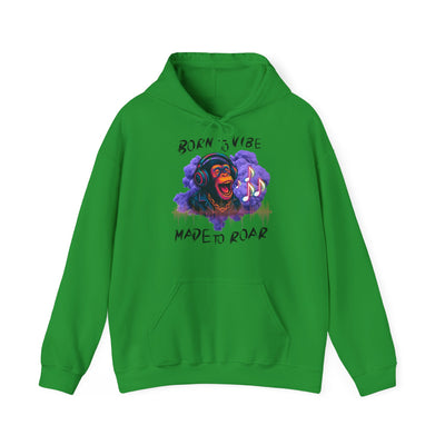 Born to Vibe Unisex Heavy Blend™ Hooded Sweatshirt - Made to Roar Monkey - Monkey 