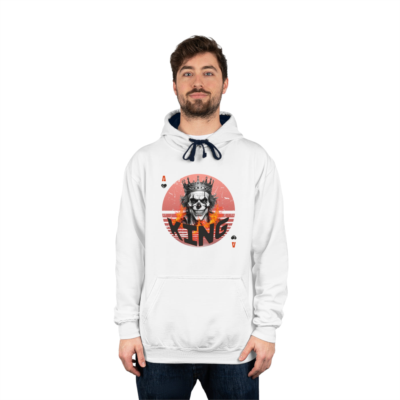 Hoodie Skull King Totenkopf König Herz König