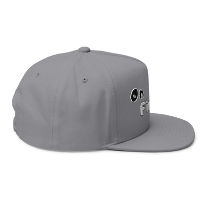 Embroidered Flat Bill Cap - "on fire"