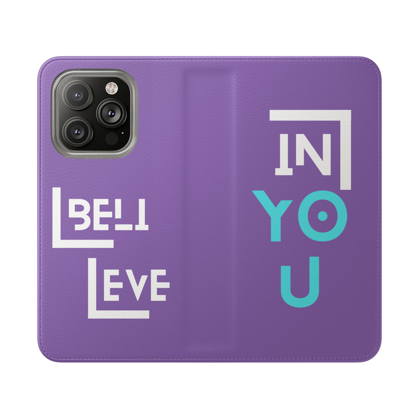 Handyhülle - inspirational Flip Case - 'Believe in You' Phone Cover