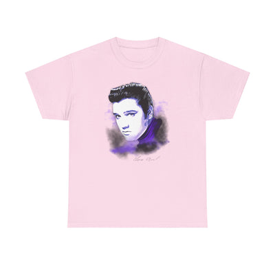 Elvis Portrait Unisex Heavy Cotton Tee - Retro Music Fan Gift