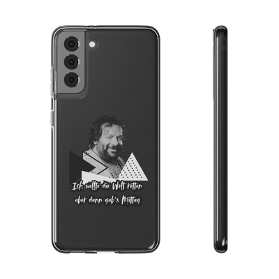 Handyhülle Unique Phone Cover, Ich wollte die Welt retten, dann gabs Mittag