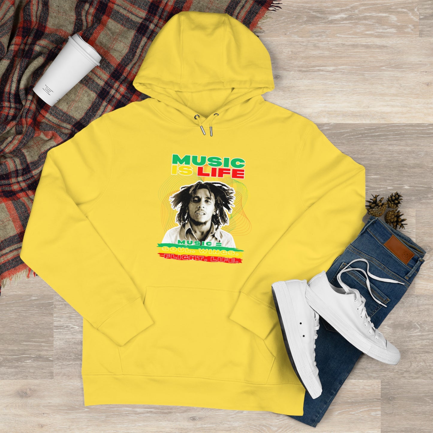 Music Is Life King Hooded Sweatshirt | Perfect for music lovers