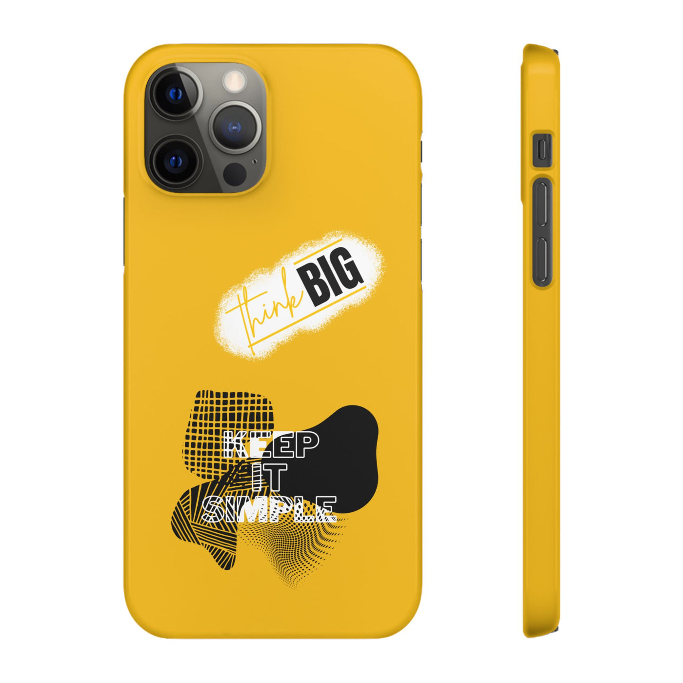 Handyhülle gelbe - Yellow Snap Case - 'Think BIG' for Motivated Individuals