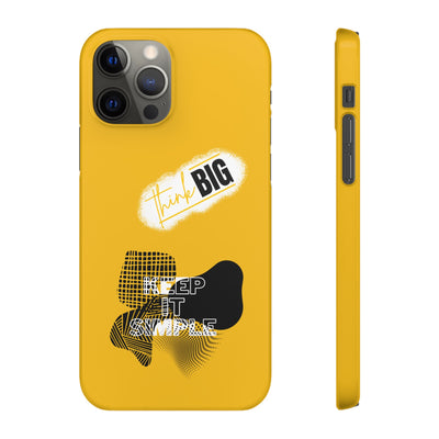 Handyhülle gelbe - Yellow Snap Case - 'Think BIG' for Motivated Individuals