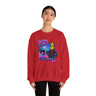 Victory Fortnite Vibes Banana Crewneck Sweatshirt - Unisex Heavy Blend
