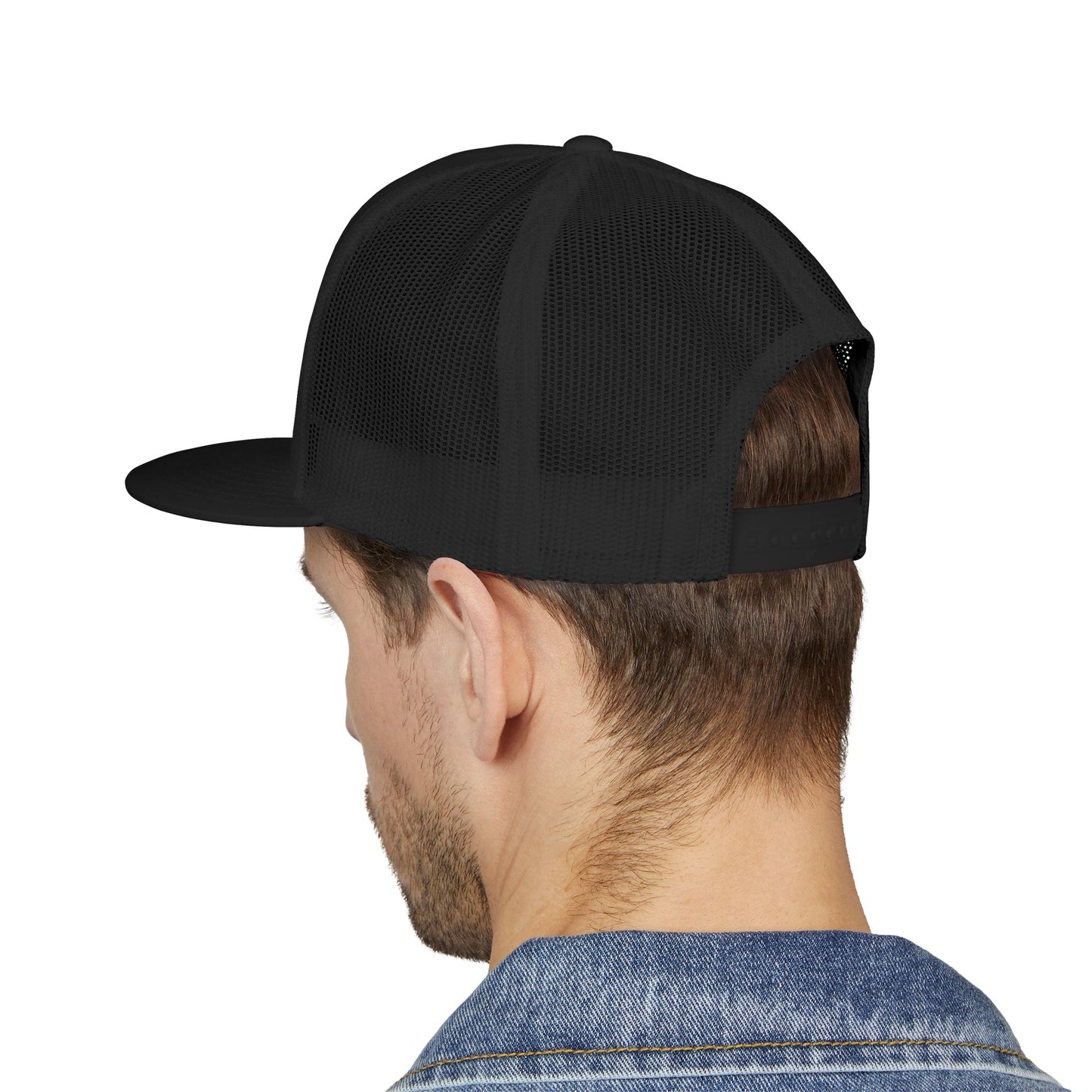 Embroidered 5 Panel Trucker Cap - Fake it til you make it