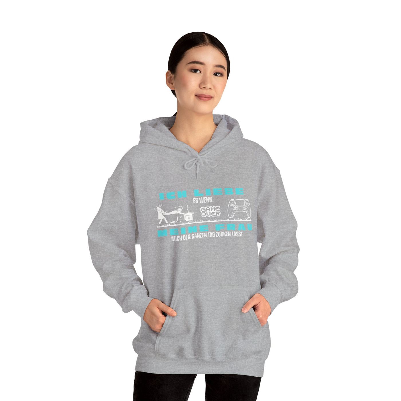 Gaming Love Unisex Hooded Sweatshirt - "Ich Liebe Es Wenn Meine Frau"