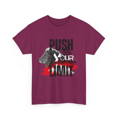 Motivational Unisex Heavy Cotton Tee - "Push Your Limit"