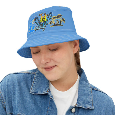 Tropical Surf Bucket Hat Fishing Hat - Beach Vibes, Perfect for Summer Adventures