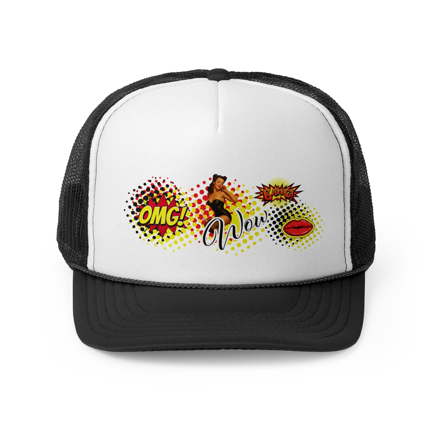 Fun Pop Art Trucker Cap - OMG! Wow! Comic Style Hat