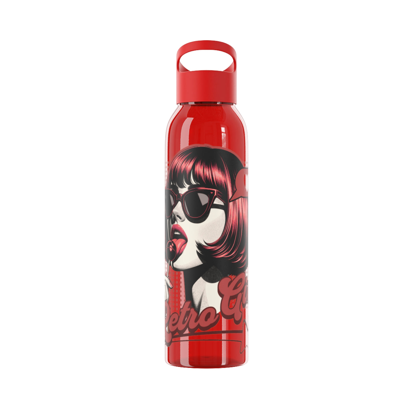 Retro Girl Stainless Steel Water Bottle, Sport Hydration, Wasserflasche