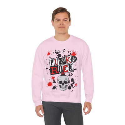 Punk Rock Crewneck Sweatshirt, Casual Streetwear Gift, Music Lover Apparel, Fall Fashion Layer, Unique Graphic Sweater