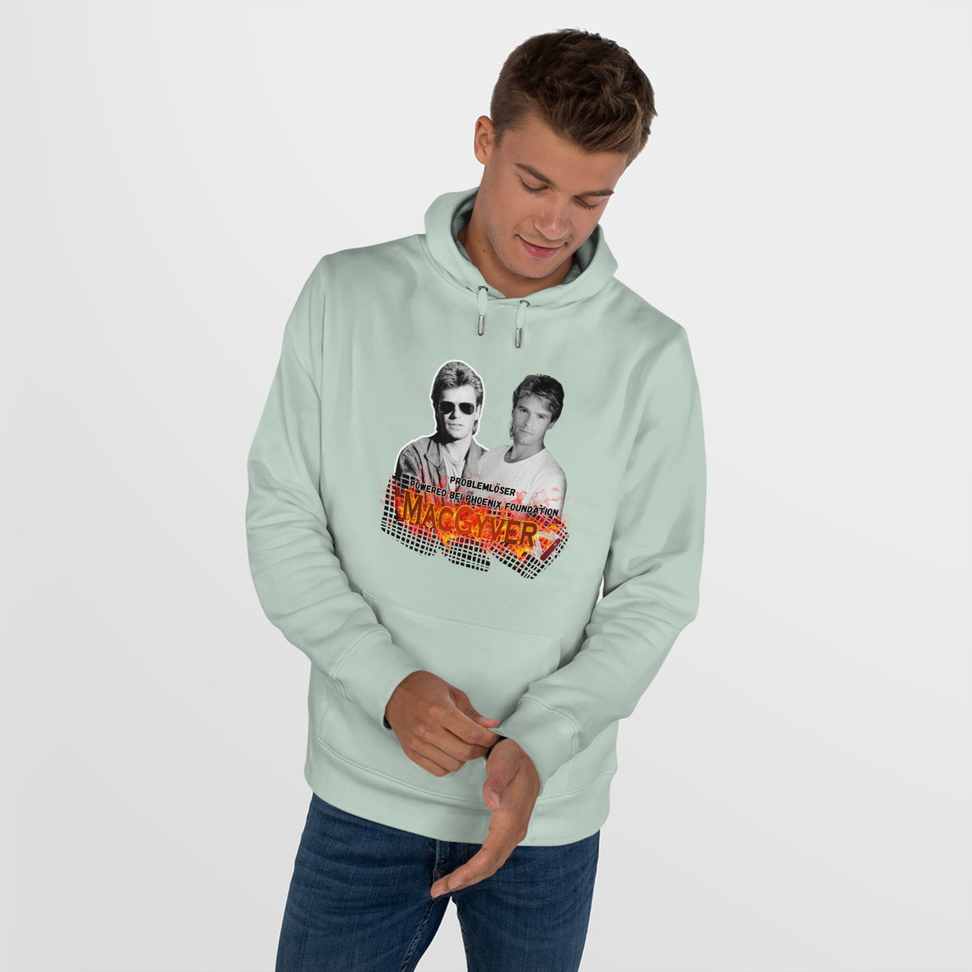 Retro MacGyver King Hooded Sweatshirt - Classic 80s Style