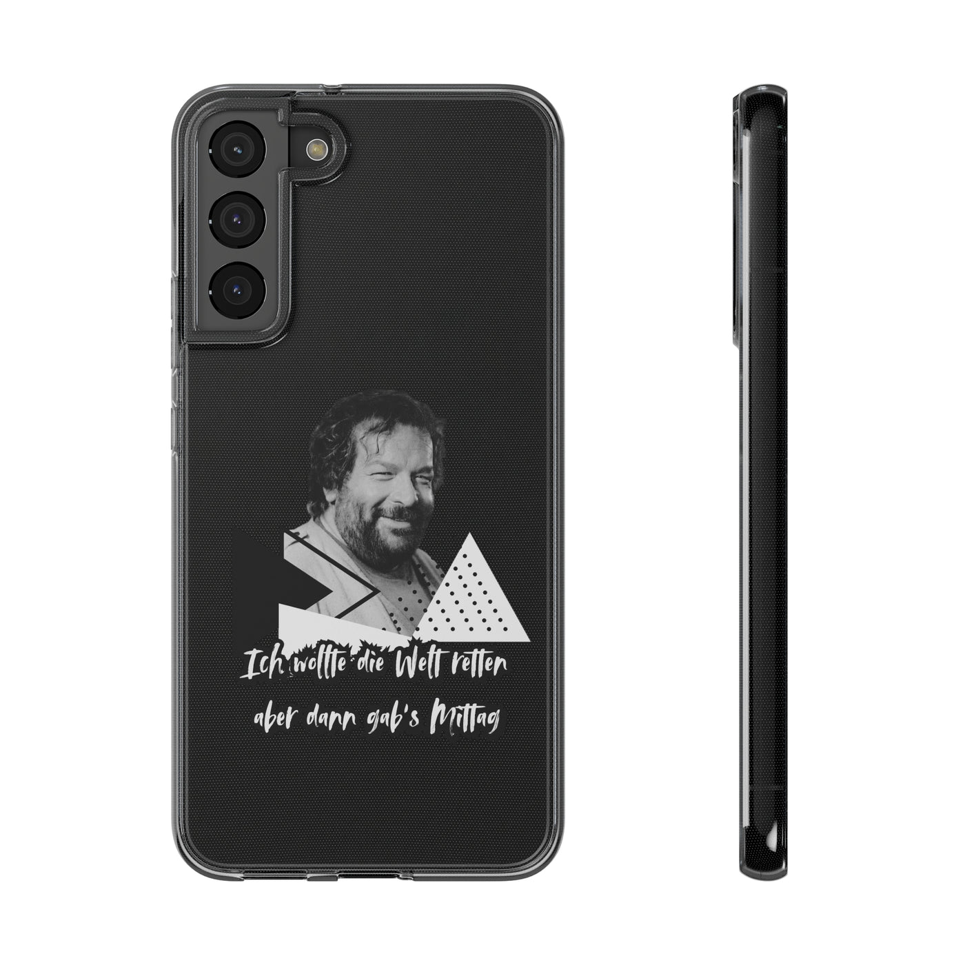 Handyhülle Unique Phone Cover, Ich wollte die Welt retten, dann gabs Mittag