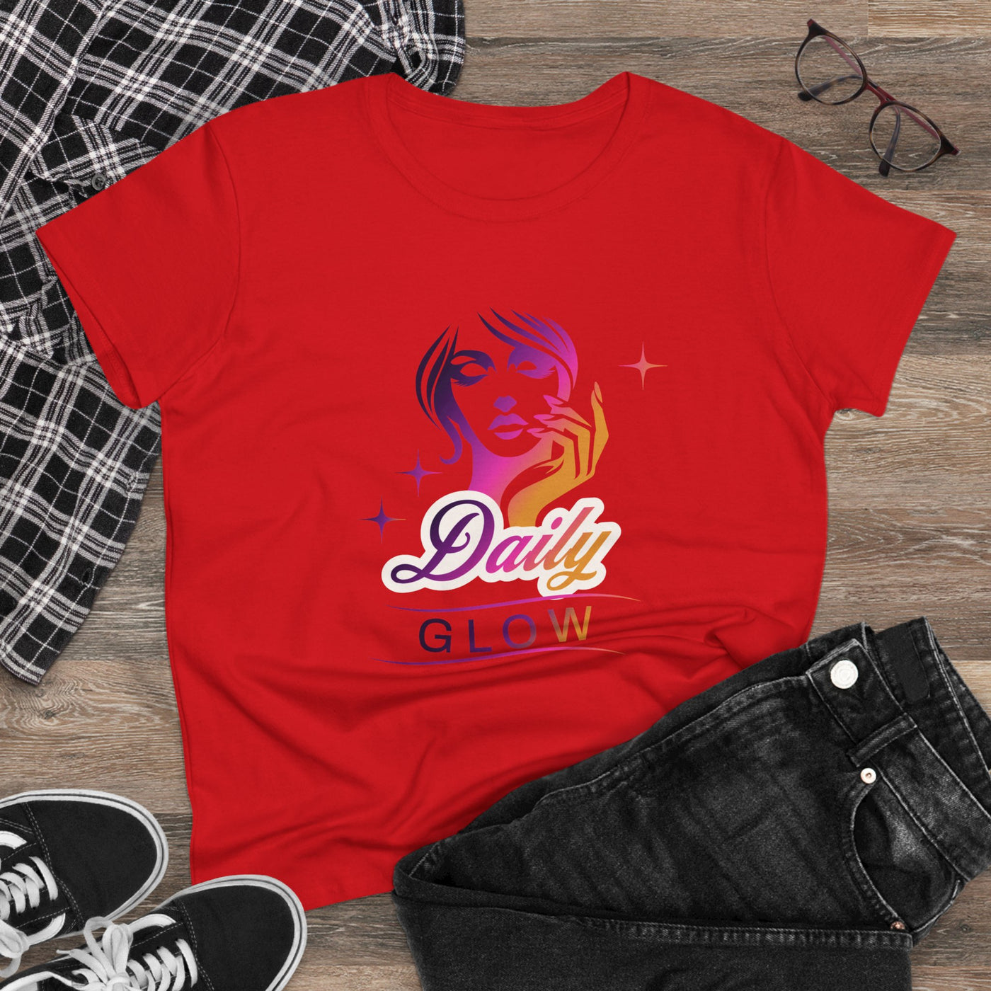 Women's Midweight Cotton Tee - Daily Glow