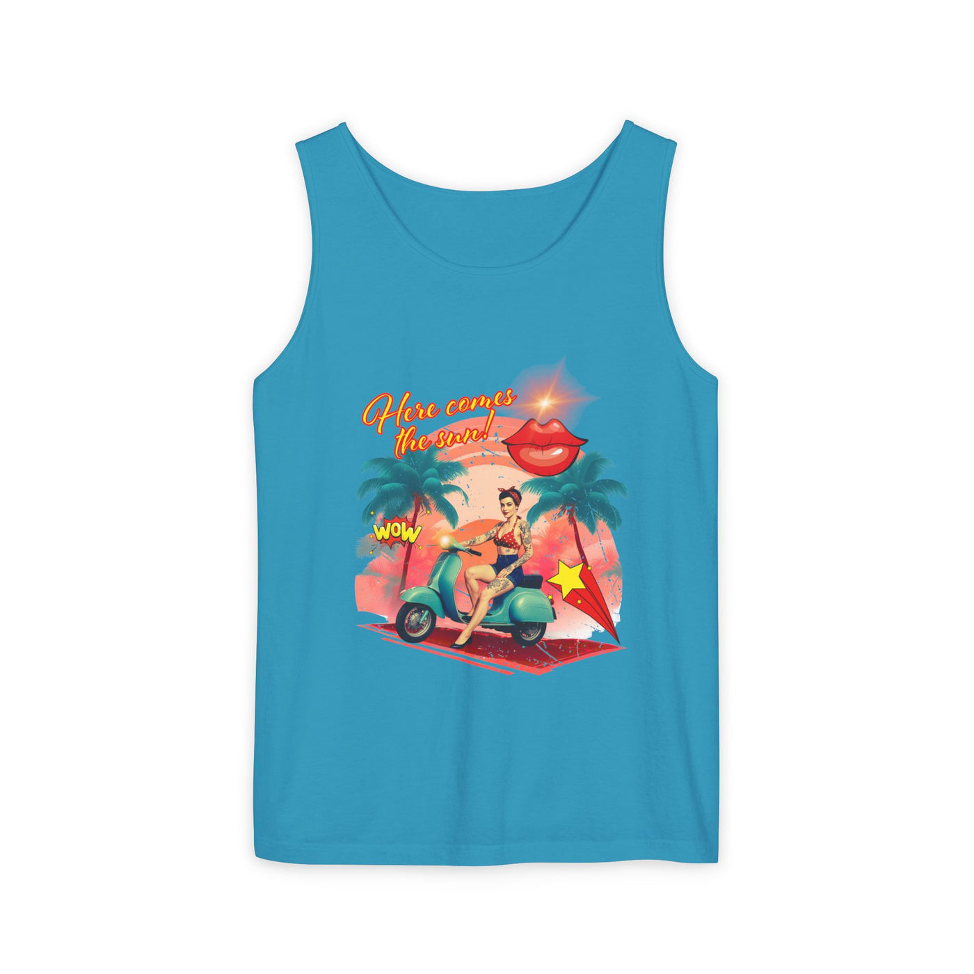 Retro Summer Vibes Tank Top Here comes the sun