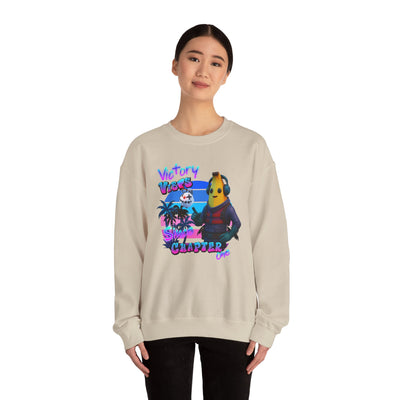 Victory Fortnite Vibes Banana Crewneck Sweatshirt - Unisex Heavy Blend