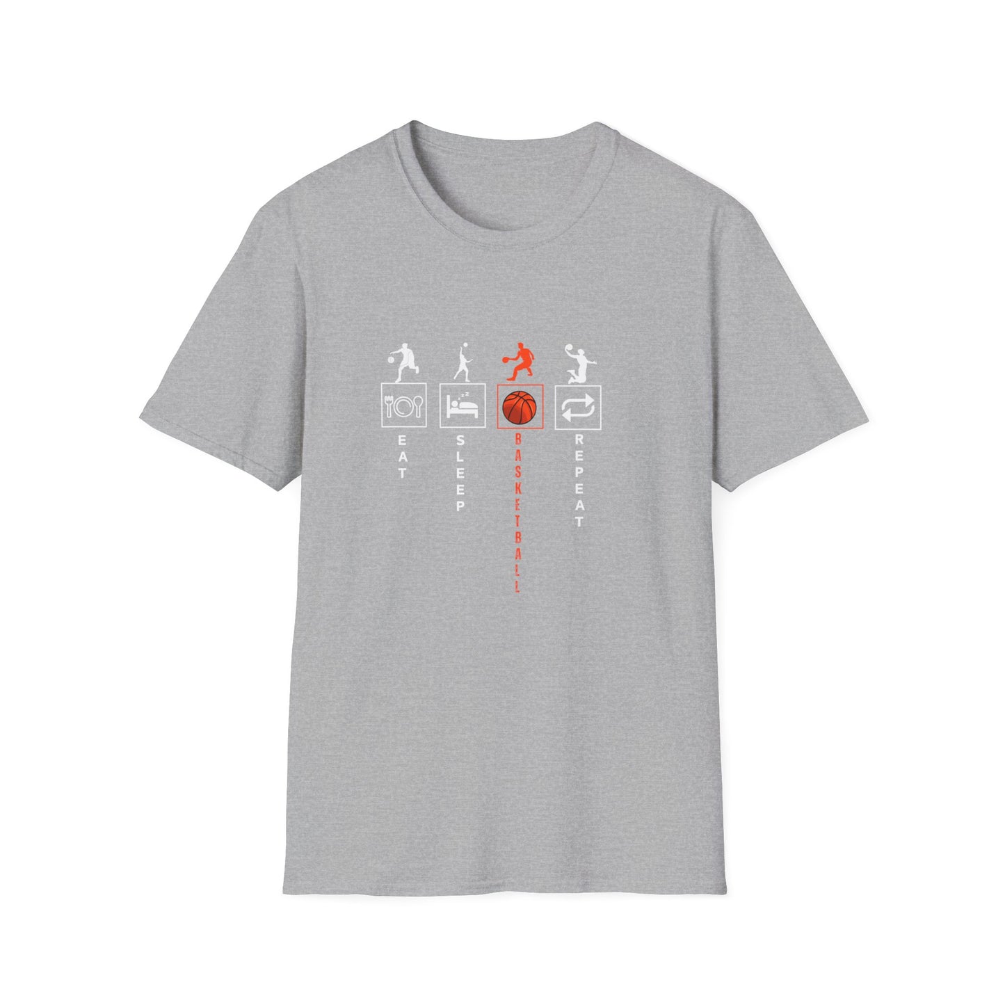 Basketball Life Unisex T-Shirt - Eat, Sleep, Basketball, Repeat
