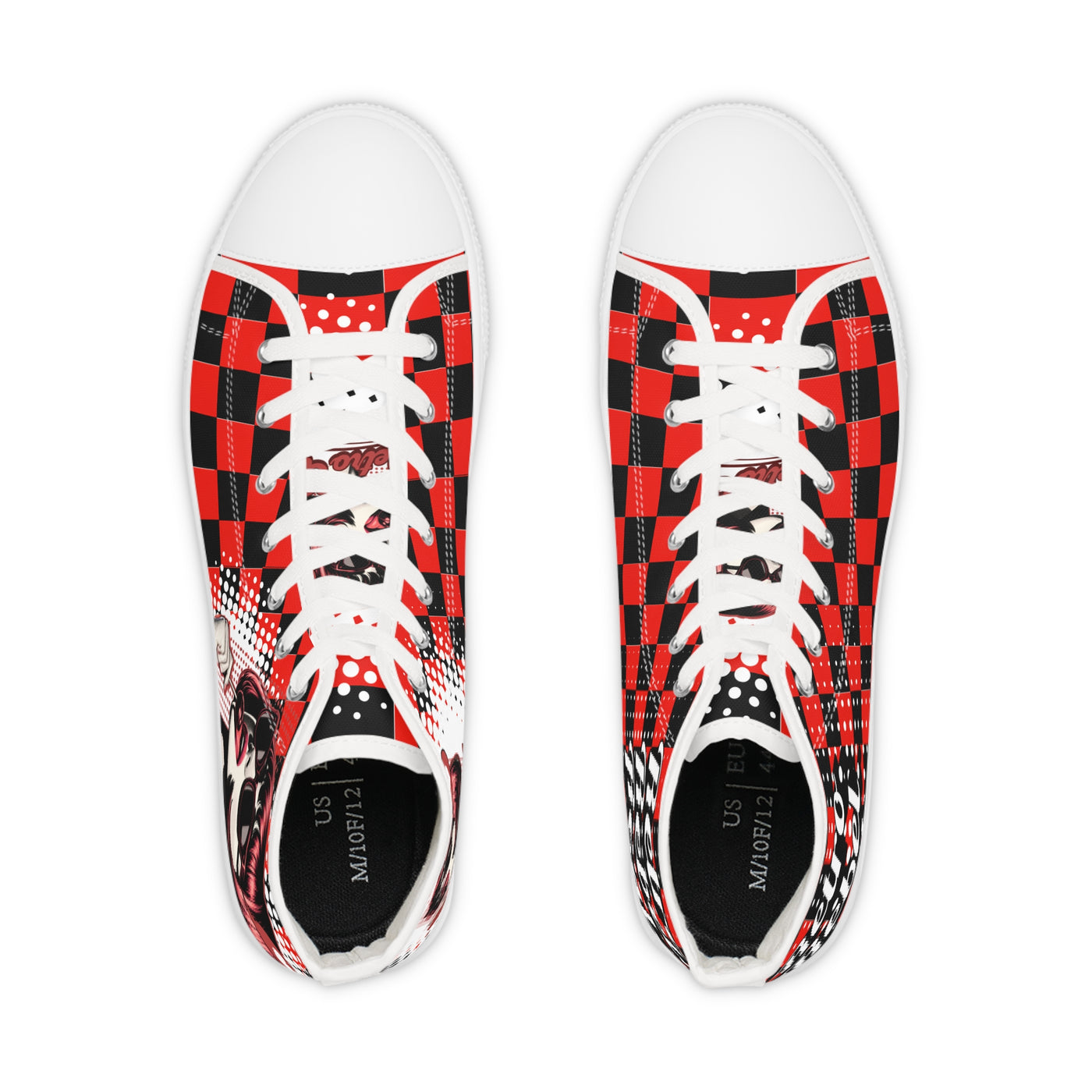 Stylish High Top Sneakers "Retro Girl" Unique Graphic