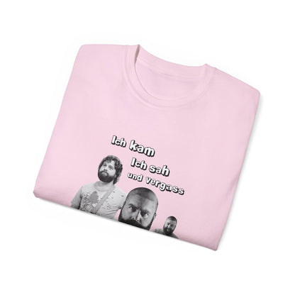 T ShirtUnisex Witz  Alan Garner– Ich kam ich sah und vergaß - Warum ich hier bin!