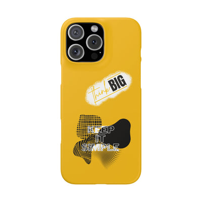 Handyhülle gelbe - Yellow Snap Case - 'Think BIG' for Motivated Individuals