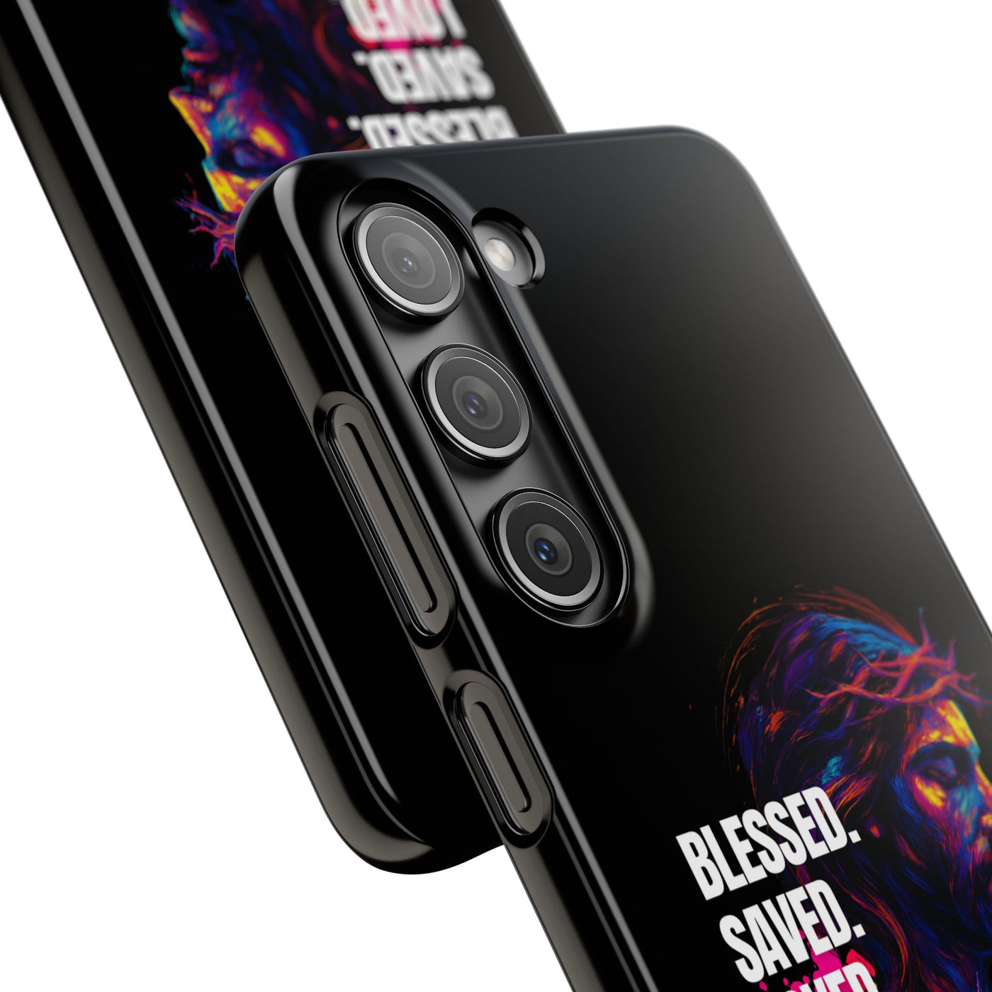 Blessed Saved loved - Snap Case - Jesus