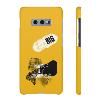 Handyhülle gelbe - Yellow Snap Case - 'Think BIG' for Motivated Individuals