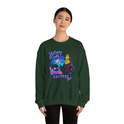 Victory Fortnite Vibes Banana Crewneck Sweatshirt - Unisex Heavy Blend