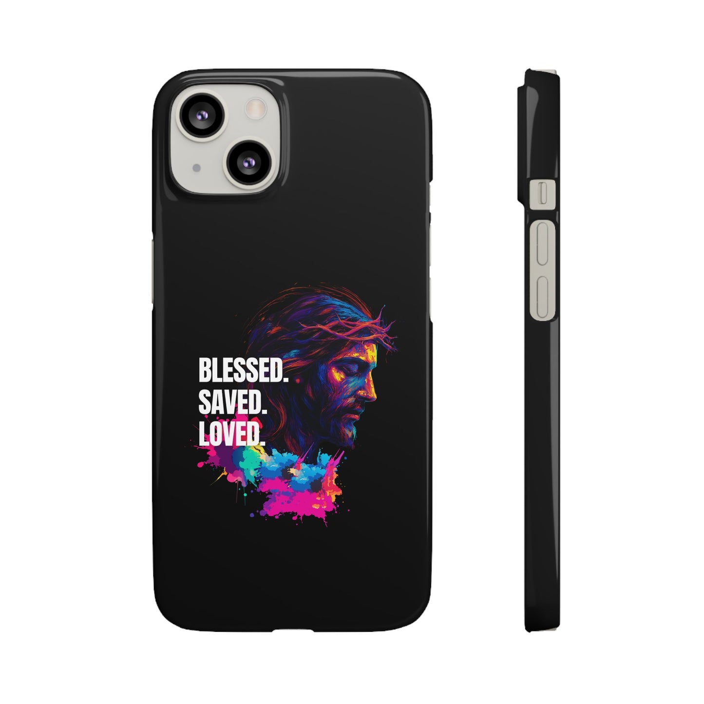 Blessed Saved Loved -  Snap Case Handyhülle - Jesus