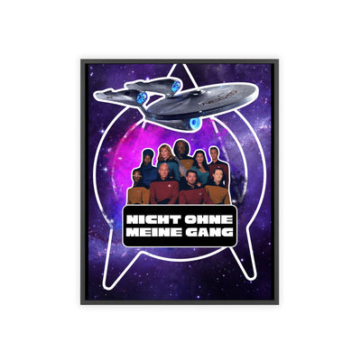 Starship Adventure Poster with Wooden Frame | Sci-Fi Wall Art, Geek Decor,